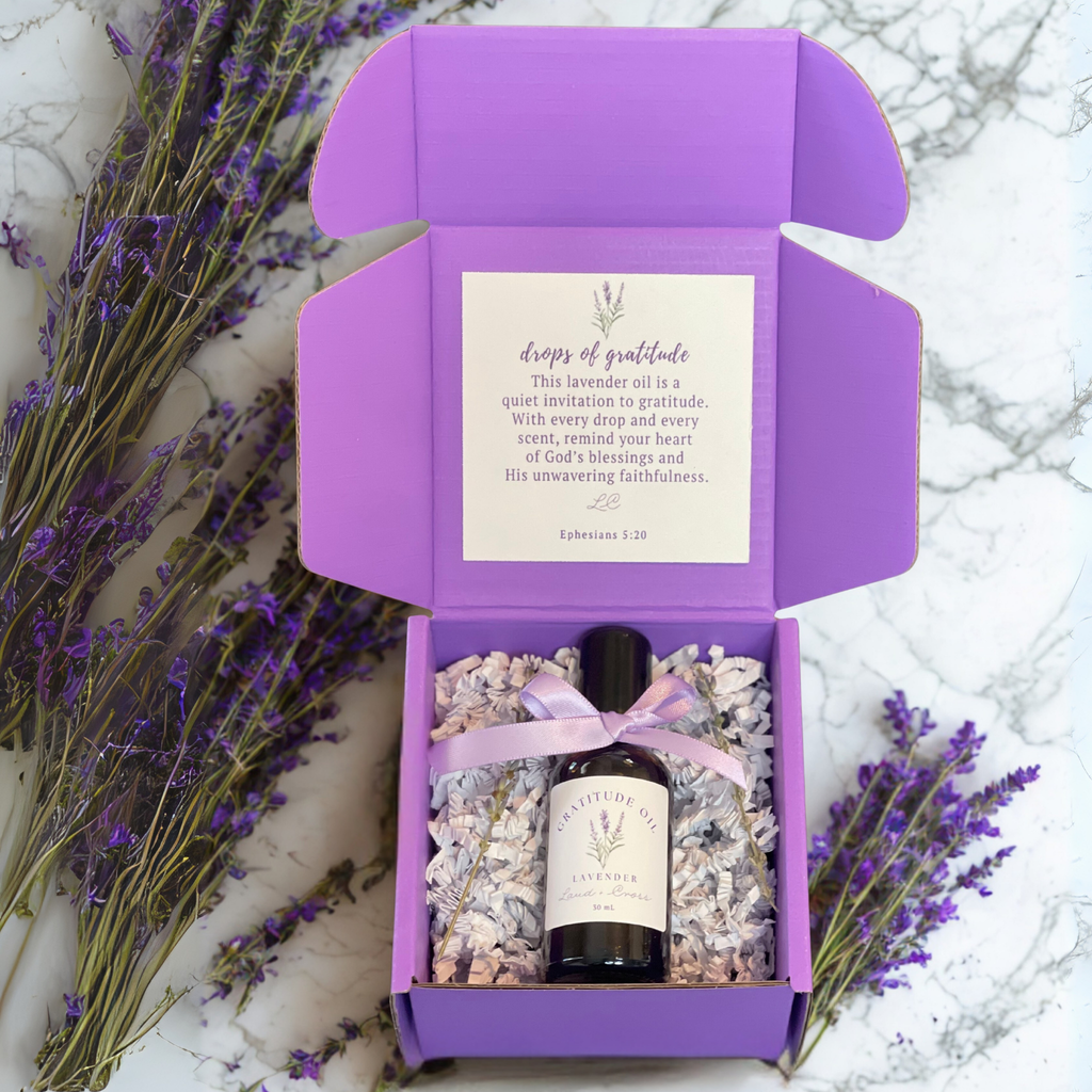 Gratitude Oil | Daily Gratitude Reminder | Pure Lavender Oil | Laud + Cross