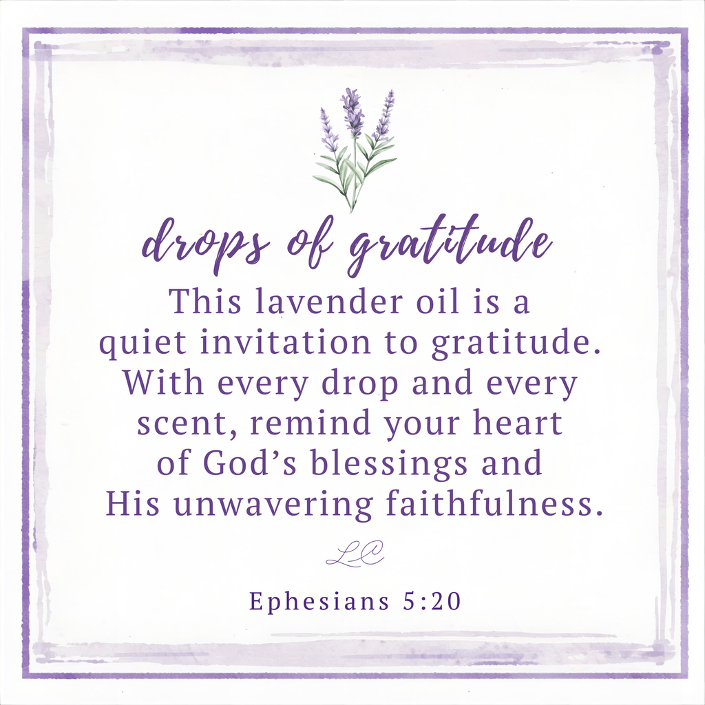 Gratitude Oil | Daily Gratitude Reminder | Pure Lavender Oil | Laud + Cross