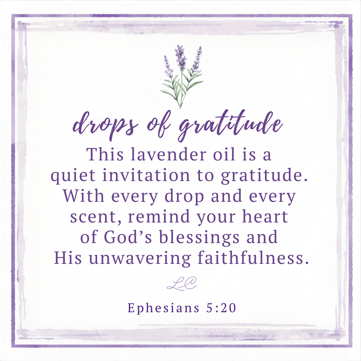 Gratitude Oil | Daily Gratitude Reminder | Pure Lavender Oil | Laud + Cross